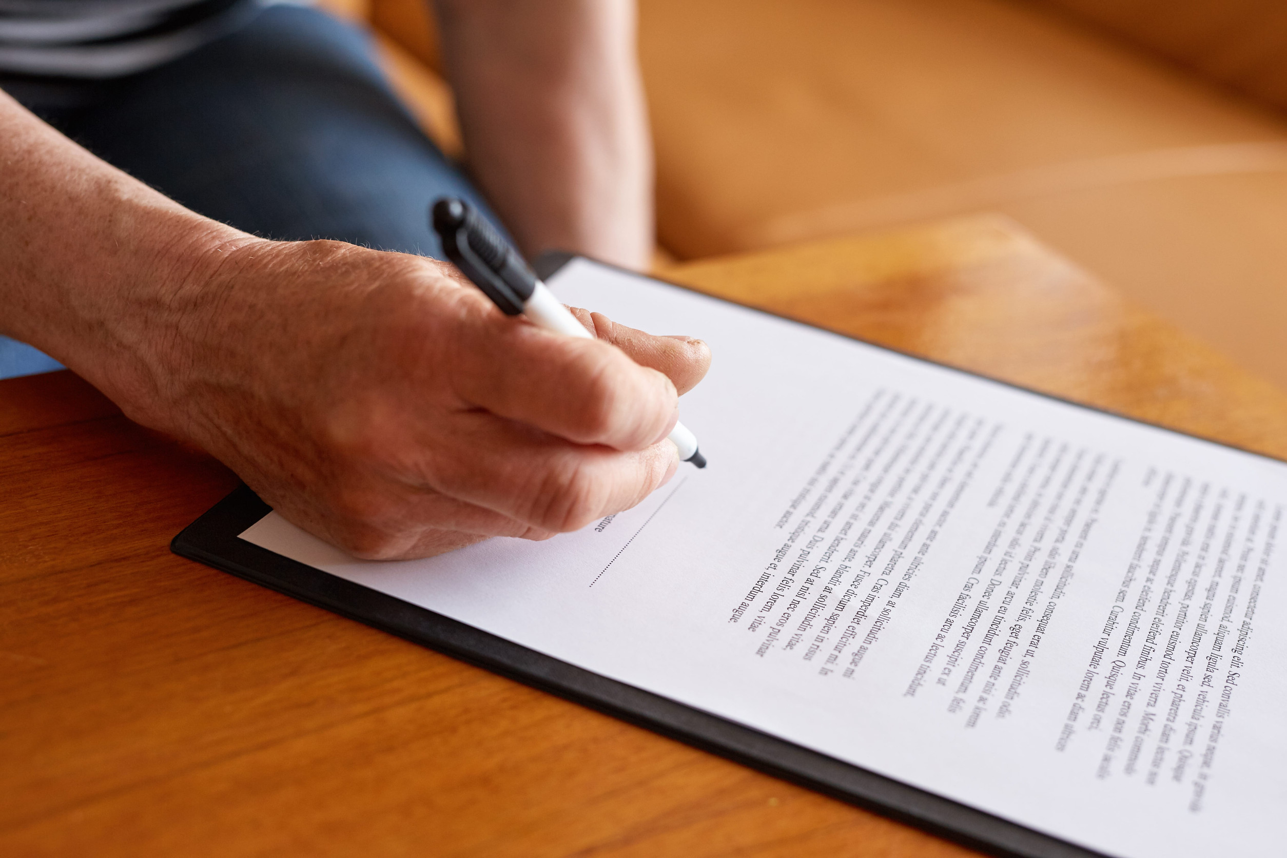 Signing a will